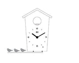 KOOKOO Birdhouse Mini Black, Tiny Modern Cuckoo Clock with 12 Natural Bird Songs or Cuckoo Call KOOKOO