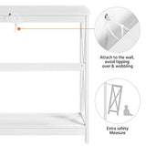 Yaheetech Wood Entryway Table, Console Table for Entryway, 2-Tier Sofa Table Accent Table w/Storage Shelf for Living Room, Hall, Foyer, White Yaheetech