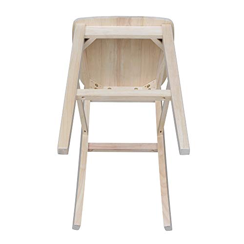 International Concepts 29-Inch Mission Stool, Unfinished - WoodArtSupply