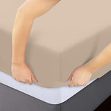 Utopia Bedding Twin Fitted Sheets - Bulk Pack of 6 Bottom Sheets - Soft Brushed Microfiber - Deep Pockets - Shrinkage & Fade Resistant - Easy Care (Beige) Utopia Bedding