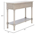 Safavieh Home Collection Tate Greige 2-Drawer Bottom Shelf Console Table Safavieh
