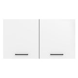 Madesa Hazel Wall Kitchen Storage Cupboard Cabinet with 2 Doors and Shelves 48 Inch Wooden Modern Organization Unit for Pantry - White Madesa