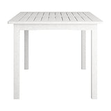 Miramar Contemporary White Washed Wood Rectangular Outdoor Dining Table CorLiving