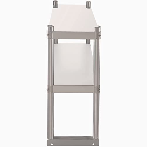 VEVOR Double Overshelf, Double Tier Stainless Steel Overshelf, 60 in. Length x 12 in. Width Double Deck Overshelf, Height Adjustable Overshelf for VEVOR