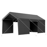 VEVOR 12x20 FT Heavy Duty Carport, Portable Car Canopy with Removable Sidewalls and Door, Outdoor Car Shelter, UV-Resistant, Water-Resistant, All-Season Car Shelter for Cars, Boats, and Equipment VEVOR