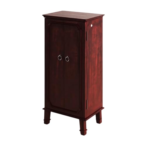 Hives and Honey Cabby Fully Locking Jewelry Cabinet, CHERRY - WoodArtSupply