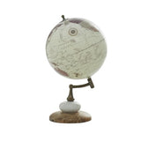Deco 79 Contemporary Mango Wood Globe Globe, 8" x 8" x 14", Cream Deco 79
