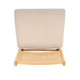 Powell Kasi Beige Rattan Cane Folding Foldable Dining Side Chair, Natural Powell