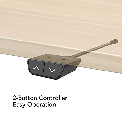 FLEXISPOT Standing Desk Height Adjustable Desk Electric Sit Stand Desk Home Office Table (55x28 Black+Maple 2 Packages) FLEXISPOT