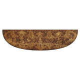 Beaumont Lane Traditional Demilune Console Table, Medium Brown Burl Wood Veneer, 54" W x 15" D x 32" H, Rubberwood Frame, Tapered Legs, Lower Shelf, Entryway or Living Room Furniture Beaumont Lane