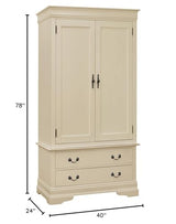 Glory Furniture Louis Phillipe 2 Drawer Armoire in Beige Glory Furniture
