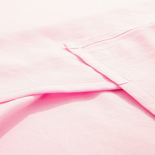 NTBAY Toddler Bedding Set - 4 Piece Soft and Breathable Crib Bedding Set for Boys and Girls, Includes Quilted Comforter, Fitted Sheet, Flat Top Sheet and Envelope Pillowcase, Pink NTBAY