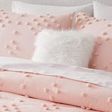 Geniospin Pink Twin Comforter Set for Girls- 5 Pieces Pom Tufted Bed in A Bag Twin Bedding Sets with Sheets, Pillowcases & Shams, All Season Kids Comforter Set Geniospin