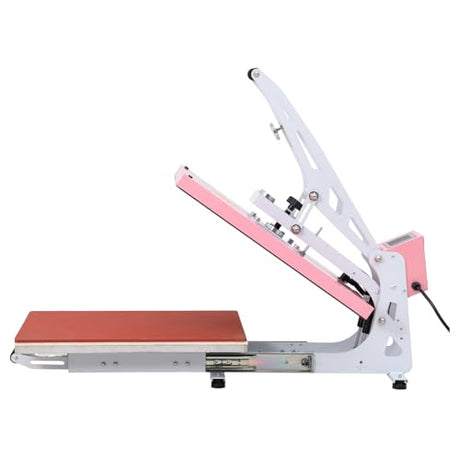16x24 Inch Heat Press Machine,Semi-Auto Open T-Shirt Press with Slide-Out Drawer,2000W High Power Industrial Sublimation Machine, Air Switch Safety (16‘’×24‘’SEMI-AUTO Heat Press Machine-Pink) JintianCrafts