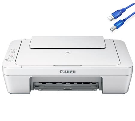 Canon All-in-One Color Inkjet Wired Printer, Print Scan Copy for Home Office, up to 60 Sheets, 600 x 1200 dpi, Portability, Lightweight, PIXMA MG2522, w/USB Cable