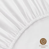 ROSE&RISY White Full Fitted Sheet,Soft and Breathable for Sleeping,Cooling Fitted Sheets,16“ Deep Pocket, 1pack (White, Full) ROSE&RISY