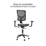 STAPLES Kroy Ergonomic Office Task Chair, Breathable Mesh Swivel Seat & Back, Adjustable Height, Lumbar Support, Black STAPLES