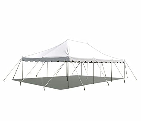 Party Tents Direct 20'x30' Canopy Tent, Weekender Canopy Pole Tent, Easy Up with Heavy Duty PVC White Top, 120 Person Capacity, Outdoor Canopies, Tents for Parties, Weddings & Events Party Tents Direct