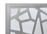 Roundhill Furniture Giyano 4 Panel Screen Room Divider, Sliver Roundhill Furniture