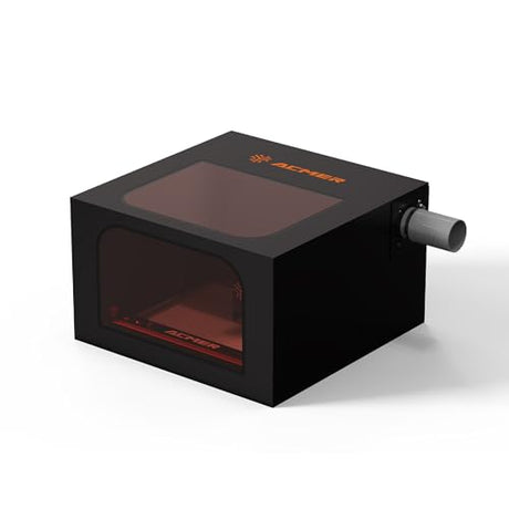 ACMER R20 Laser Engraver Enclosure, Fire-Resistant Protective Cover for Laser Engraving Machines up to 700×700×400 mm, Smoke Ventilation, Noise Reduction, Viewing Window ACMER