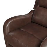 Lexicon Manual Recliner Chair, Reclining Sofa Chair, Home Theater Seating, Wall Hugger, Manual Recliner for Living Room/Office/Apartment, Easy Assembly, Brown Faux Leather Lexicon