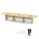 Thaweesuk Shop New 16 ft Modern Boat Shaped Conference Table Room Hide Wires Inside Elliptical Metal Legs Desk Grommets Racetrack 3 Power Modules Silver Boardroom Furniture Business Wood Natural Aspen Generic