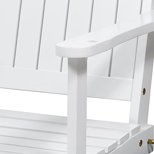 Christopher Knight Home Phoebe Outdoor Acacia Wood Porch Swing, White Christopher Knight Home