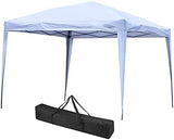 10 x 10 ft Pop-Up Canopy Tent Gazebo for Beach Tailgating Party White outdoor basic