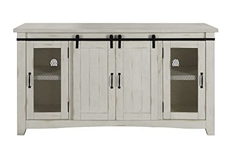 Martin Svensson Home Aspen 65" Solid Wood TV Stand, All Antique White Martin Svensson Home