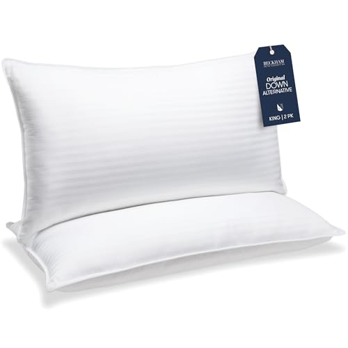 Beckham Hotel Collection Bed Pillows King Size Set of 2 - Down Alternative Pillow for Back, Stomach or Side Sleepers Beckham Hotel Collection