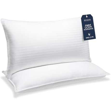 Beckham Hotel Collection Bed Pillows King Size Set of 2 - Down Alternative Pillow for Back, Stomach or Side Sleepers Beckham Hotel Collection