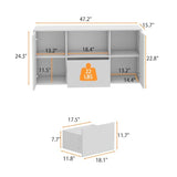 TAMUNE U-Shaped Electric Standing Desk with Drawer and Doors, Adjustable Sit Stand Desk with Open Shelves, for Home Office White 63" D x 72.4" W x 28.1"-46.6" H TAMUNE