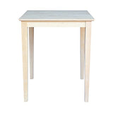 International Concepts Square Counter Height Solid Wood Top Table with Shaker Legs, 30-Inch IC International Concepts