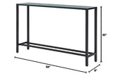 SEI Furniture Darrin Narrow Mirrored Top Console Table, 56", Black SEI Furniture