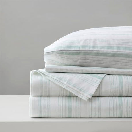 Comfort Spaces 100% Cotton Sheet Set Breathable, Lightweight, Soft with 12" Elastic Pocket Fits up to 14" Mattress, All Season Cozy Bedding, Matching Pillow Case, Twin Good Vibes 3 Piece Comfort Spaces