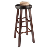 Winsome Wood Maria Cushion Seat Bar Stools, 2-Pc Set, Espresso & Walnut, 30.71" Winsome