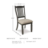 Signature Design by Ashley Tyler Creek 20" Dining Room Upholstered Chair, 2 Count, Antique Black Signature Design by Ashley