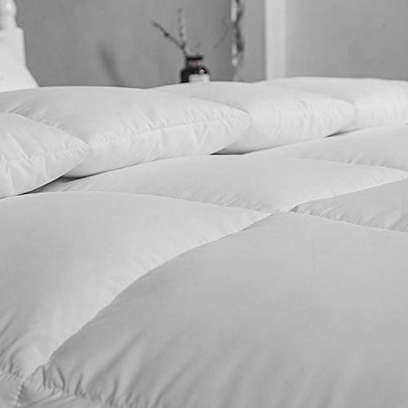 ACCURATEX Duvet Insert Queen Comforter - 400GSM Fluffy Down Alternative Fill Hotel Collection Heavyweight Comforter, Warm Thick Duvet for Fall Winter, 8 Corner Tabs - Machine Washable,White,90x90 ACCURATEX