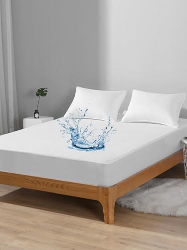 Bedecor Queen Waterproof Mattress Protector,Pee and Liquid Proof Cover for Pets, Elderly, and Incontinence, Fitted Deep Pocket for 9-18 Inch Deep Bedecor