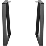 VEVOR 16 inch Trapezoid Steel Table Legs, Replacement Furniture Legs Set of 2 for DIY Coffee Tables, Modern Desks, Bench, Night Stands, Sofa, Max Load 400 lbs Heavy Duty, Quick Instalation Legs Black VEVOR