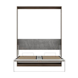 Bobve Farmhouse Murphy Bed Queen, 85" Wall Bed Folds to Save Space, Concealed Bed Frame with Hydraulic Rod and Wall Mounted Features for Apartment/Office/Guest Room Bobve