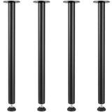 VEVOR 30 Inch Adjustable Desk Legs, Reinforced Steel Office Table Furniture Legs Set of 4 for DIY, 1200 lbs Load Capacity Heavy Duty Desk Legs, Quick Instalation Legs with Adjustable Foot Cup Black VEVOR