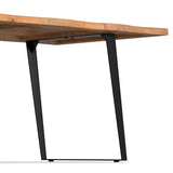 SIMPLIHOME Delta Modern Industrial Rectangular Kitchen Table for 4 to 8 People, 72 inches, Black SIMPLIHOME