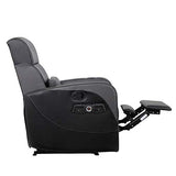X Rocker Gamma Recliner Gaming Chair, 2.1 Bluetooth Audio System, Headrest Mounted Speakers, Built-in Footrest and Cupholder, 718001, 34.84" x 39.37" x 30.31", Black X Rocker
