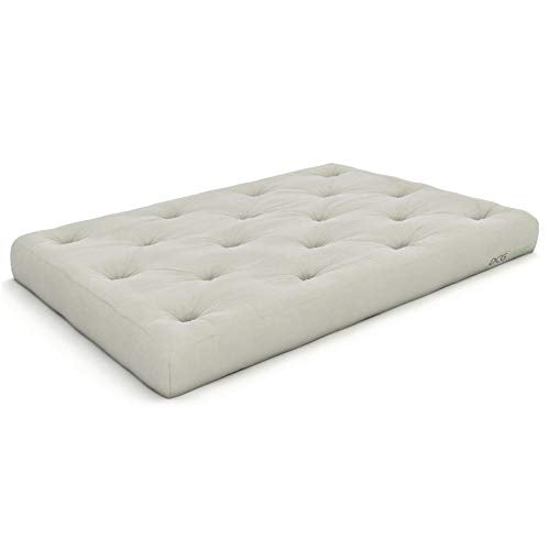 Nirvana Futons Extra Thick Premium 10-Inch Queen Futon Mattress, Ivory Twill - Made in USA Nirvana Futons