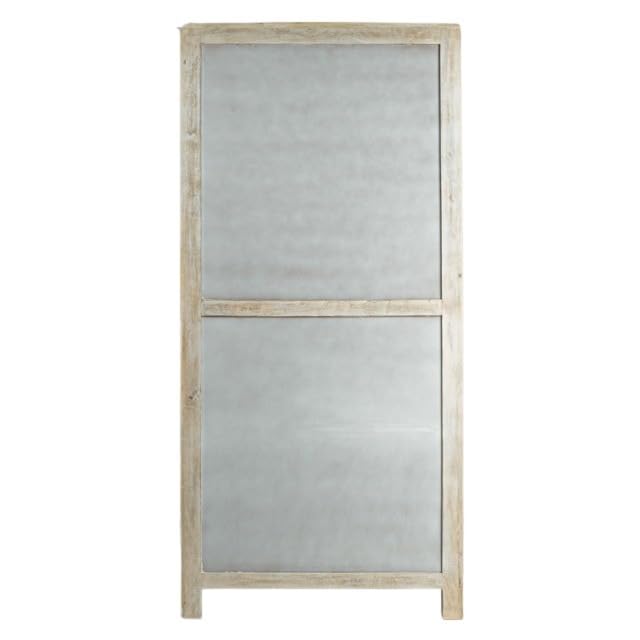 Creative Co-Op Mango Wood and Cane Curio Cabinet with 3 Shelves and 2 Doors, Natural Creative Co-Op