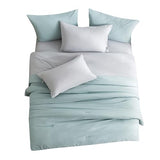 COTTEBED Ultra-Soft Twin Comforter Set with Sheets - 5 Pieces Bed in a Bag Twin Down Comforter & Bedding Sheet Sets, Lightweight Boho Cozy Washed PolyCotton for Kids Boy Girl All Season Use,Sage Green COTTEBED