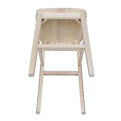 International Concepts 29-Inch Mission Stool, Unfinished - WoodArtSupply