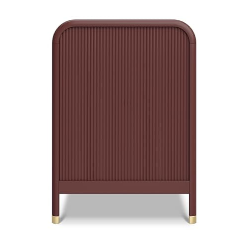 Namesake Brimsley Tambour 3-in-1 Convertible Crib in Crimson, GREENGUARD Gold Certified NAMESAKE