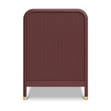 Namesake Brimsley Tambour 3-in-1 Convertible Crib in Crimson, GREENGUARD Gold Certified NAMESAKE
